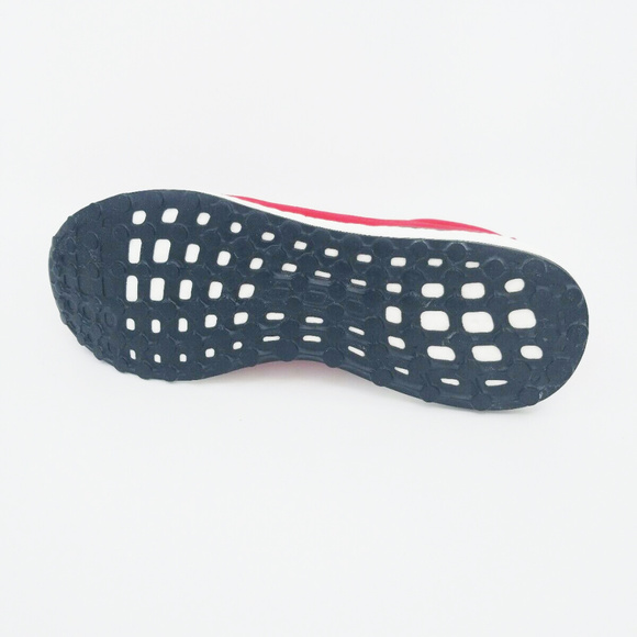 Adidas Mens Boost Red Black Lace Up Running Shoes - Picture 8 of 8